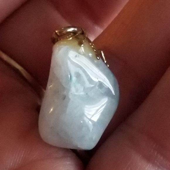 Relisted - Vintage polished tumbled stone pendant charm - Picture 11 of 11